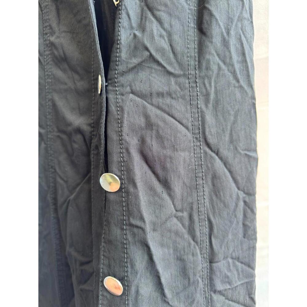 Proenza Schouler White Label Rumbled Button Front Dress Black Size 2 (READ) - Picture 12 of 15